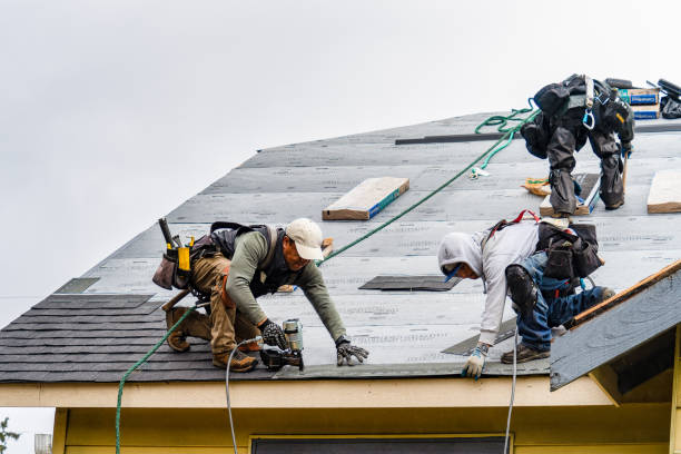 Professional Gutter Installation technician working in Greenwich, CT